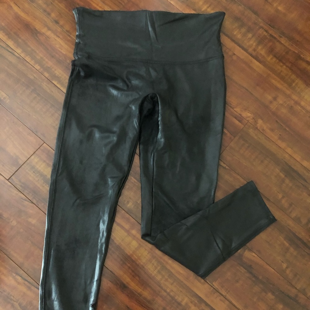Spanx XL petite faux leather leggings